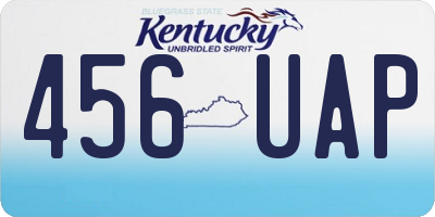 KY license plate 456UAP