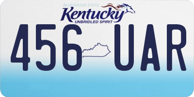 KY license plate 456UAR