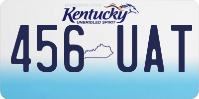 KY license plate 456UAT