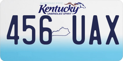 KY license plate 456UAX