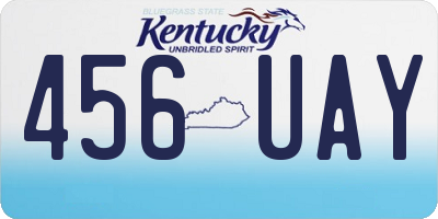 KY license plate 456UAY