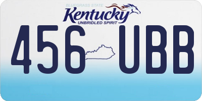 KY license plate 456UBB
