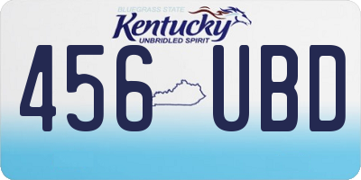KY license plate 456UBD