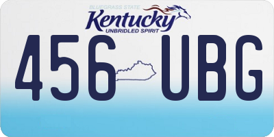 KY license plate 456UBG