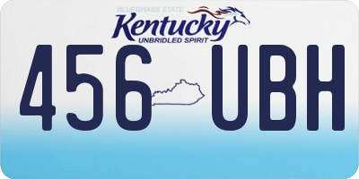 KY license plate 456UBH