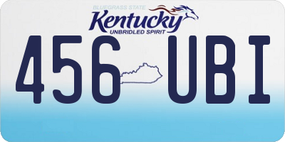 KY license plate 456UBI
