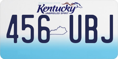 KY license plate 456UBJ