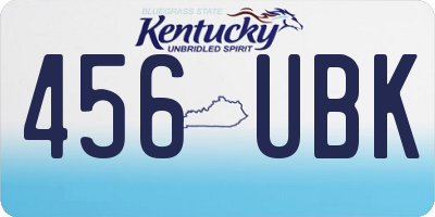 KY license plate 456UBK