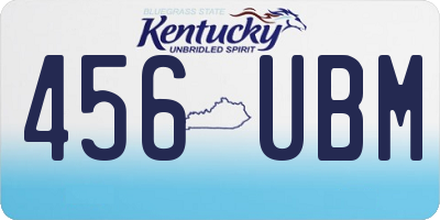 KY license plate 456UBM