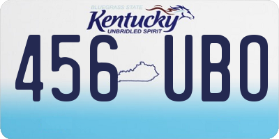KY license plate 456UBO