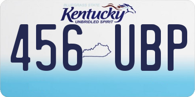 KY license plate 456UBP