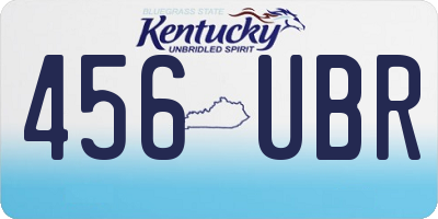 KY license plate 456UBR