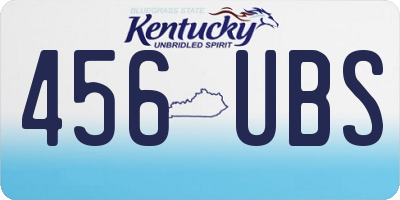 KY license plate 456UBS