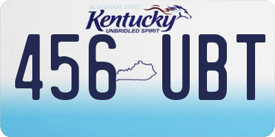 KY license plate 456UBT