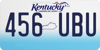 KY license plate 456UBU
