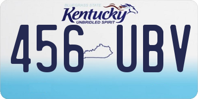 KY license plate 456UBV