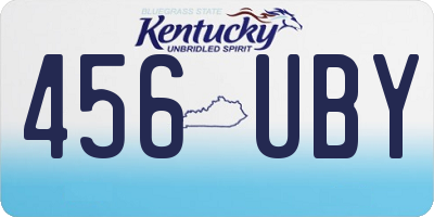 KY license plate 456UBY