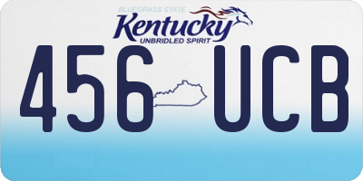 KY license plate 456UCB