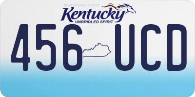 KY license plate 456UCD