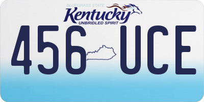 KY license plate 456UCE