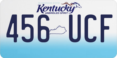 KY license plate 456UCF