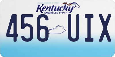 KY license plate 456UIX