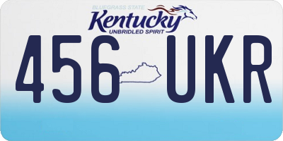 KY license plate 456UKR