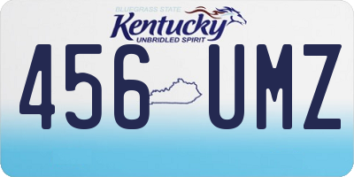 KY license plate 456UMZ