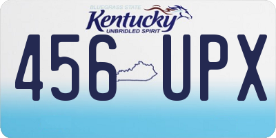 KY license plate 456UPX