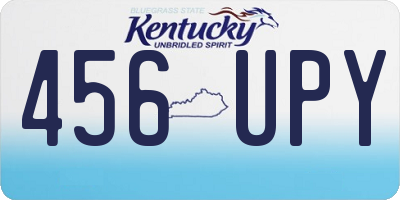 KY license plate 456UPY