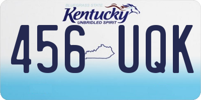 KY license plate 456UQK