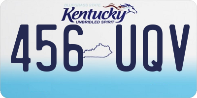 KY license plate 456UQV