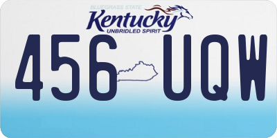 KY license plate 456UQW