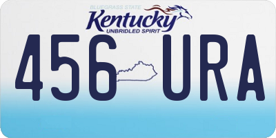 KY license plate 456URA