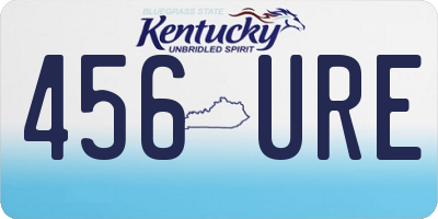 KY license plate 456URE