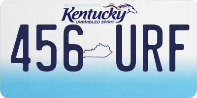 KY license plate 456URF