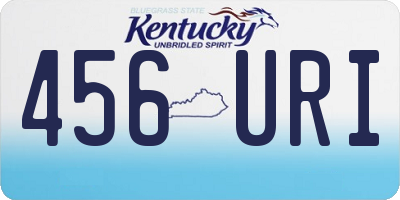 KY license plate 456URI