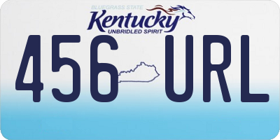 KY license plate 456URL