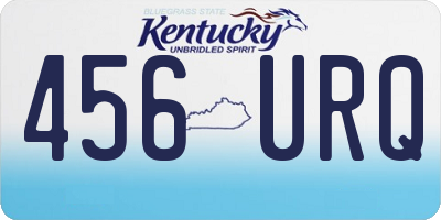 KY license plate 456URQ