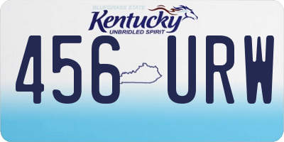 KY license plate 456URW