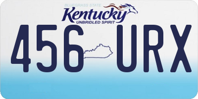 KY license plate 456URX