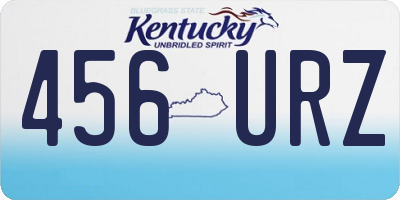 KY license plate 456URZ