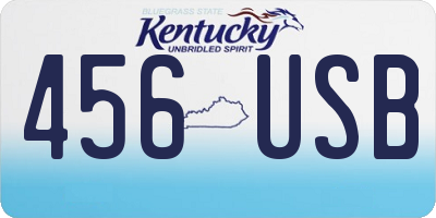 KY license plate 456USB