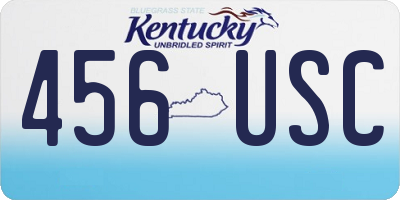 KY license plate 456USC