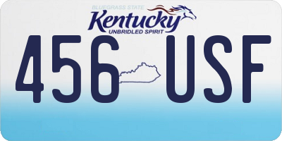 KY license plate 456USF