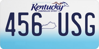 KY license plate 456USG