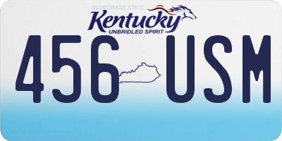 KY license plate 456USM