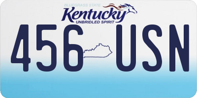 KY license plate 456USN