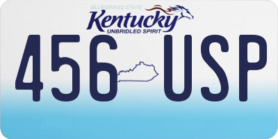 KY license plate 456USP