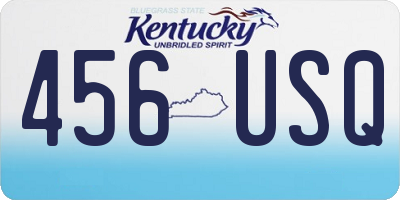 KY license plate 456USQ